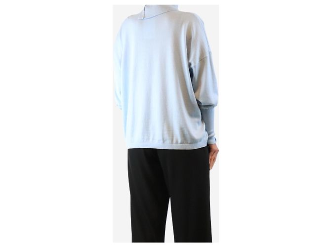 Autre Marque Pull à col montant bleu clair - taille L - vue 2