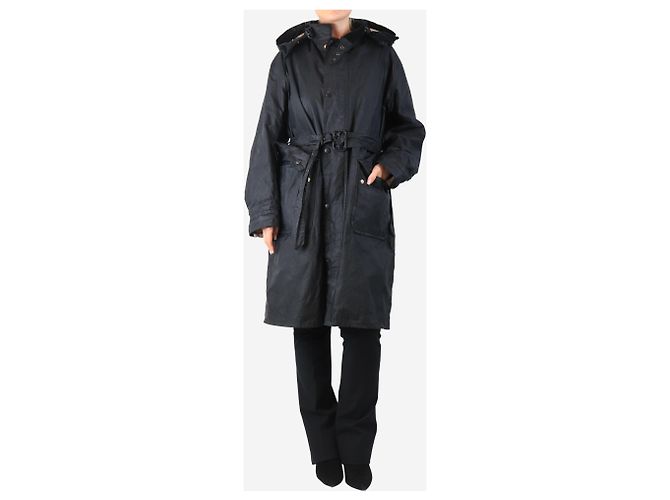Autre Marque Schwarze gewachste Parka - Größe UK 14 - Ansicht 3