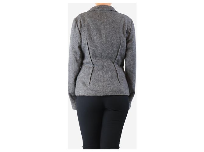 Lanvin Grey Herringbone wool jacket - size UK 12 - view 2