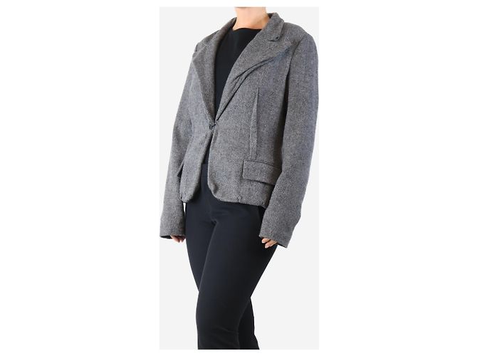 Lanvin Grey Herringbone wool jacket - size UK 12 - view 3