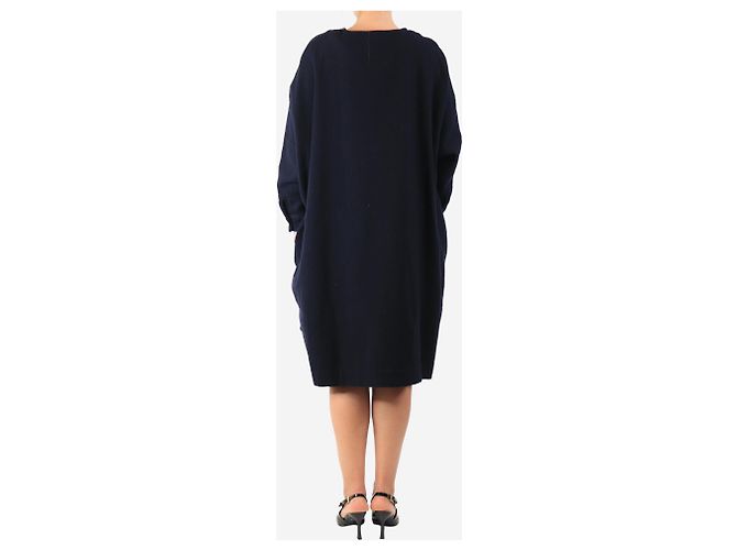 Autre Marque Blaue Woll-Midi-Kleid - Größe - Ansicht 2