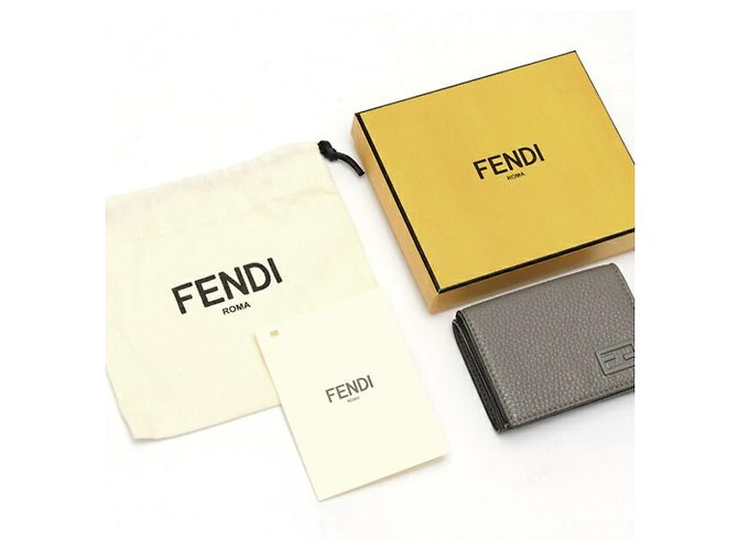 Fendi Dreifach-Compact-Geldbörse Braun - Ansicht 10