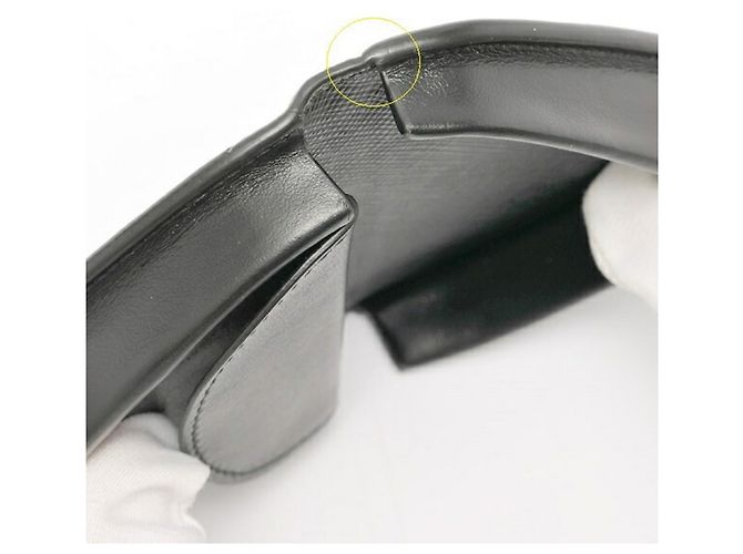 Prada Triangle Coin Case in Black Saffiano Leather - view 6