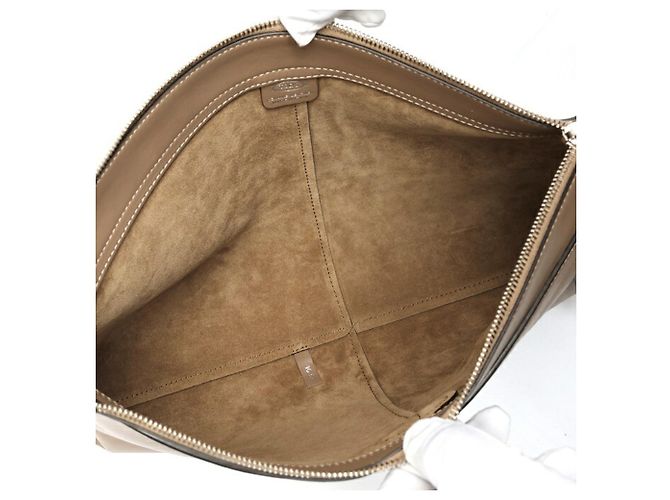 Borsa clutch in pelle Tod's beige - vista 6