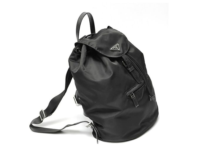 Zaino in Nylon e Pelle Saffiano Prada Nero - vista 2