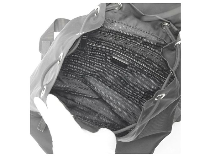 Zaino in Nylon e Pelle Saffiano Prada Nero - vista 8