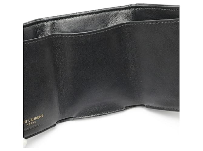 Saint Laurent Monogram Tri-fold Tiny Wallet Schwarz - Ansicht 6