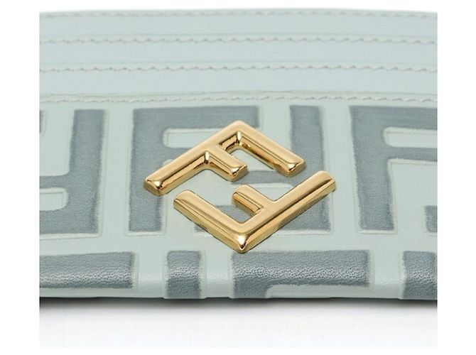 Portacarte Fendi FF Diamond Marrone Blu - vista 3