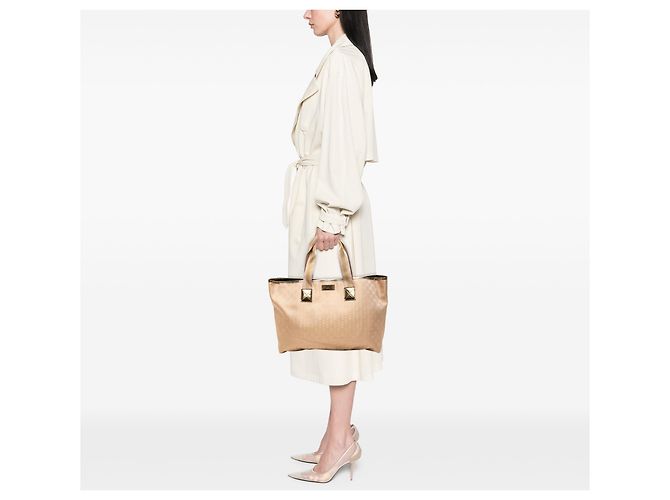 Tote en toile GG dorée Gucci - vue 7