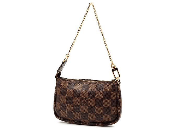 Mini Pochette Accessoires Damier Ebene Marrone Louis Vuitton - vista 2