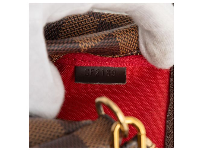 Mini Pochette Accessoires Damier Ebene Marrone Louis Vuitton - vista 6