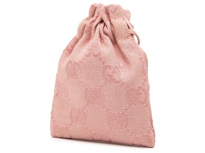 Bolsa de drawstring mini GG rosa de Gucci - vista 2
