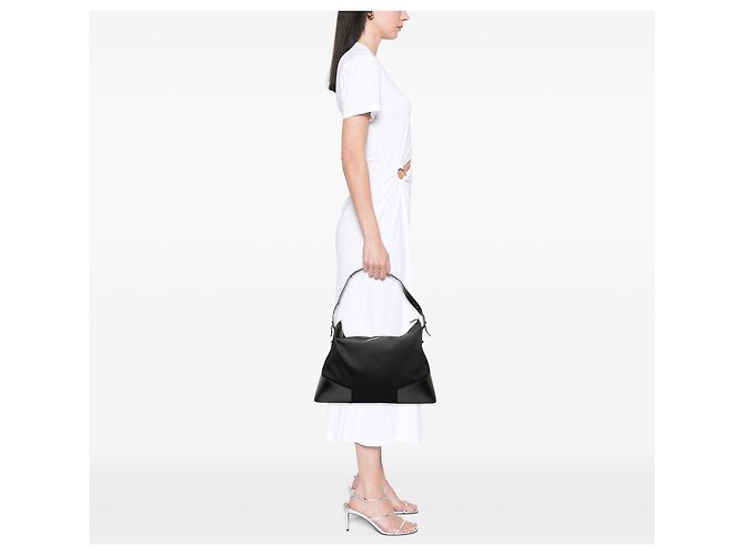 Borsa a spalla in nylon nero Gucci - vista 7