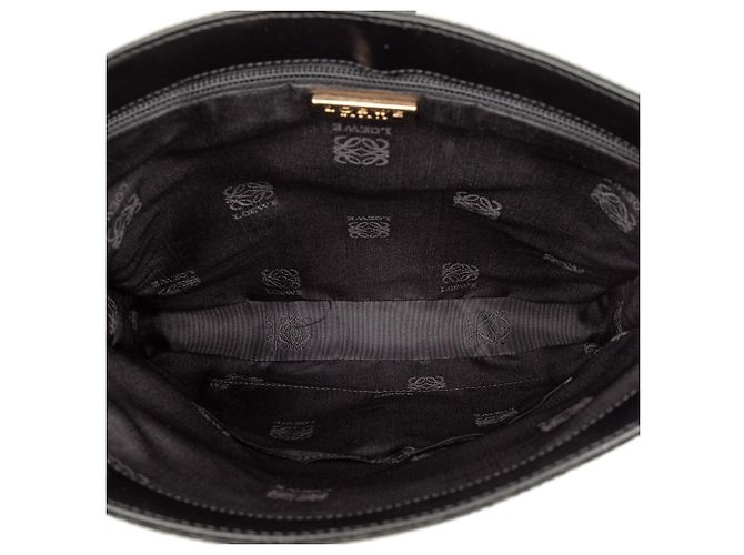 Borsa a Spalla in Tela Anagramma Nera LOEWE Nero - vista 4