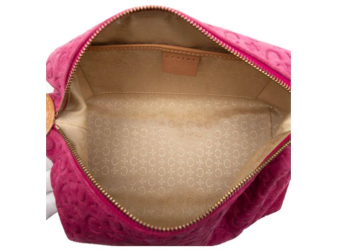 Céline Borsa a Spalla in Camoscio Celine Pink C Macadam Rosa - vista 4