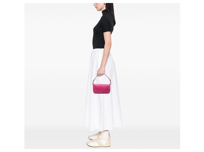 Céline Borsa a Spalla in Camoscio Celine Pink C Macadam Rosa - vista 7