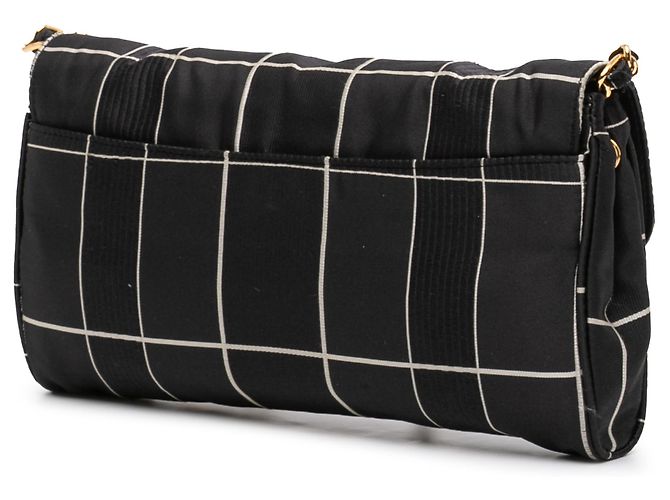 Borsa a tracolla a catena Tessuto nera Prada Nero - vista 2
