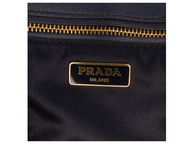 Borsa a tracolla a catena Tessuto nera Prada Nero - vista 5