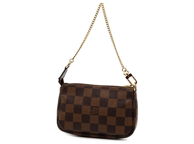 Mini Pochette Accessoires Damier Ebene Marron Louis Vuitton - vue 2