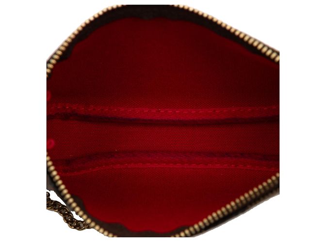 Mini Pochette Accessoires Damier Ebene Marron Louis Vuitton - vue 4