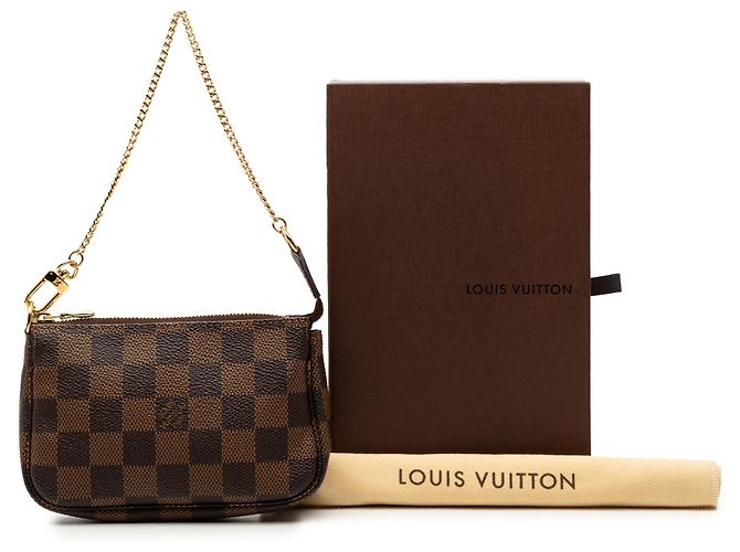 Mini Pochette Accessoires Damier Ebene Marron Louis Vuitton - vue 8