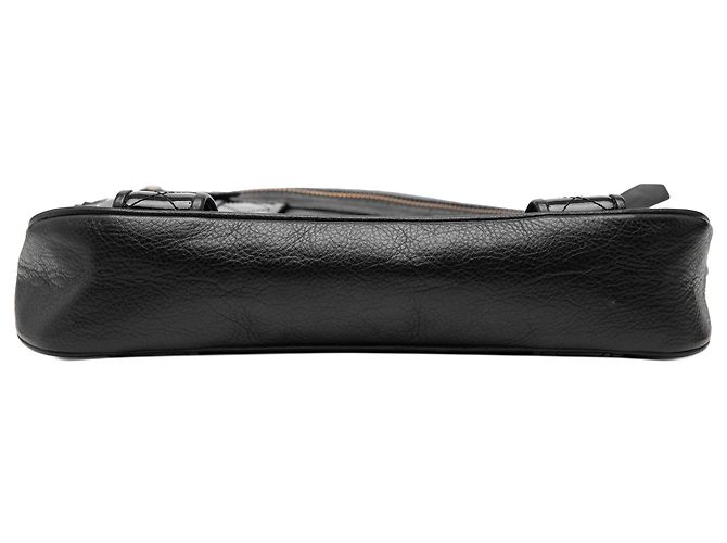 Borsa a tracolla in pelle nera Burberry Nero - vista 3