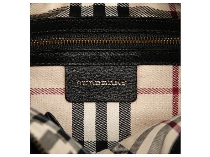 Borsa a tracolla in pelle nera Burberry Nero - vista 5