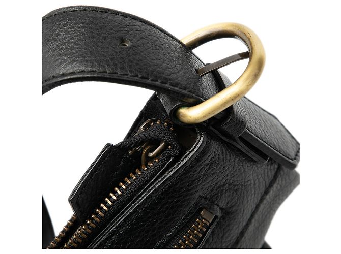 Borsa a tracolla in pelle nera Burberry Nero - vista 6