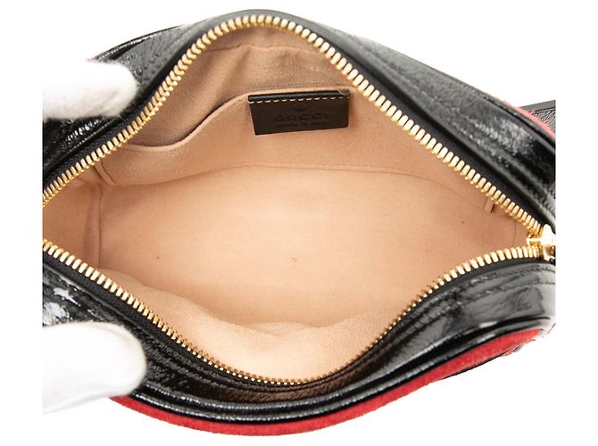 Belt bag Ophidia piccola in suede rosso di Gucci - vista 4