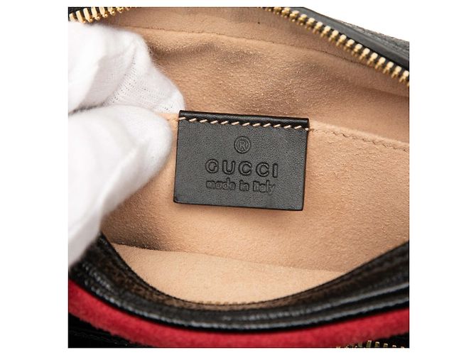 Belt bag Ophidia piccola in suede rosso di Gucci - vista 5