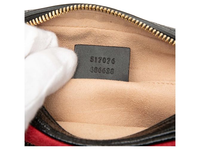 Belt bag Ophidia piccola in suede rosso di Gucci - vista 6