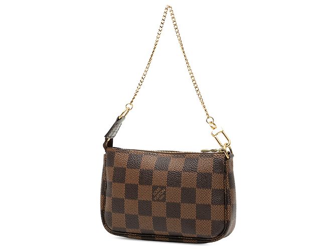 Mini Pochette Accessoires Louis Vuitton em Damier Ébène Marrom - vista 2