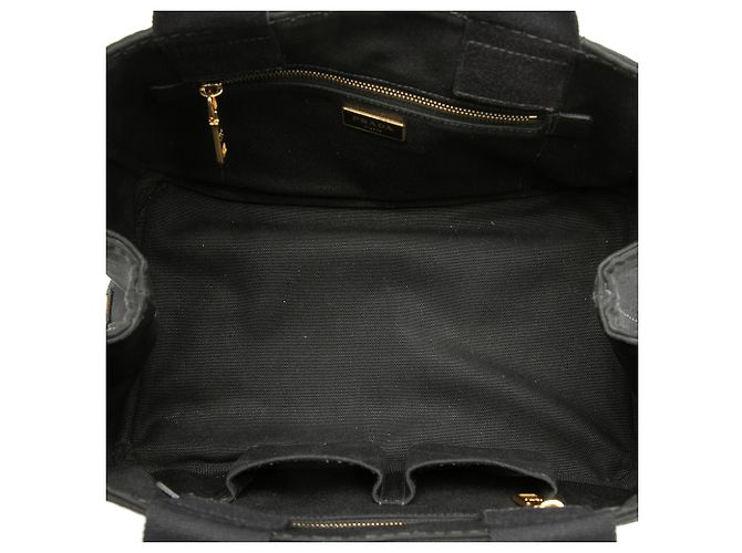 Borsa a tracolla in tela nera Canapa con logo Prada Nero - vista 4