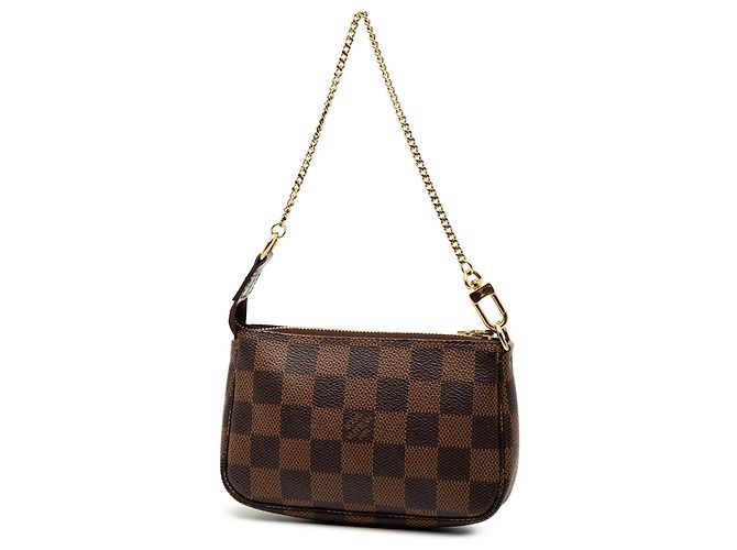 Mini Pochette Accessoires Damier Ebene Marrone Louis Vuitton - vista 2