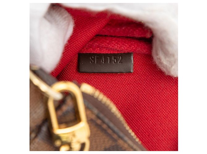 Mini Pochette Accessoires Damier Ebene Marrone Louis Vuitton - vista 6