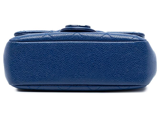 Chanel Mini Blu Quadrato Trapuntato Caviar CC Incognito Flap Singolo - vista 3