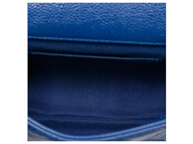 Chanel Mini Blu Quadrato Trapuntato Caviar CC Incognito Flap Singolo - vista 4