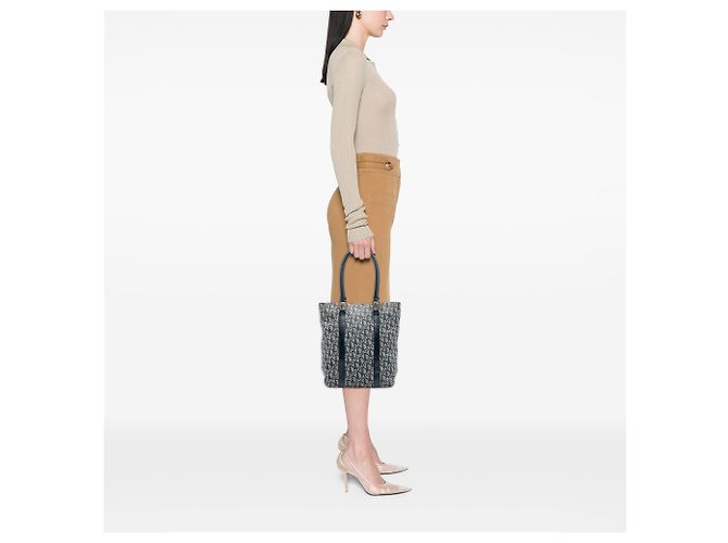 Dior Blue Diorissimo Trotter Canvas Tote - view 7