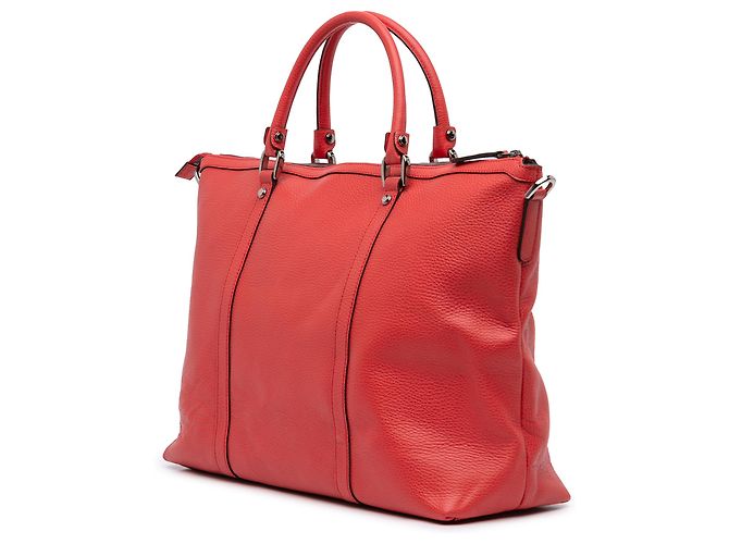 Borsa Gucci in pelle rossa con charm GG Rosso - vista 2