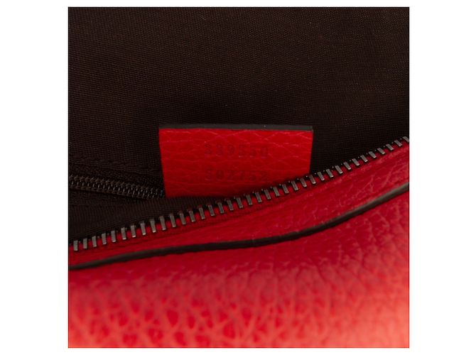 Borsa Gucci in pelle rossa con charm GG Rosso - vista 6