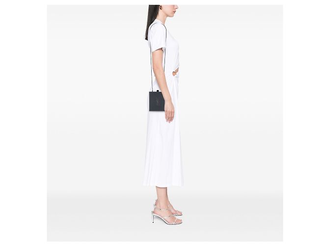 Clutch Tuxedo in acrilico nero di Saint Laurent con catena - vista 7