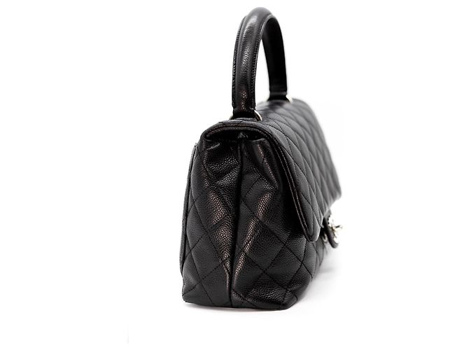 Coco Handle Chanel Kelly Top Handle – Caviar Nero, Finiture Argentate Silver hardware - vista 4
