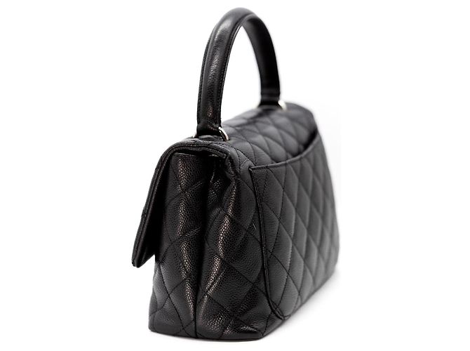 Coco Handle Chanel Kelly Top Handle – Caviar Nero, Finiture Argentate Silver hardware - vista 6