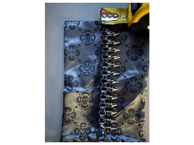 Bracciale Philipp Plein con Punte e Cristalli Blu Argento - vista 11