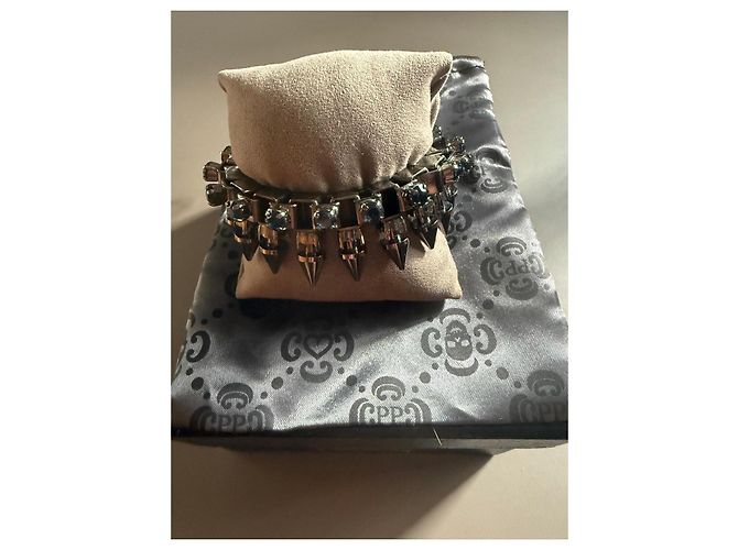 Bracciale Philipp Plein con Punte e Cristalli Blu Argento - vista 8