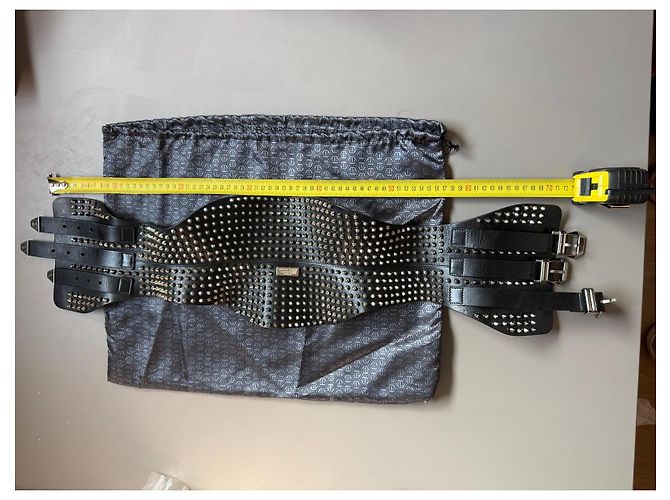 Philipp Plein Cintura larga con borchie e fibbie Nero - vista 12