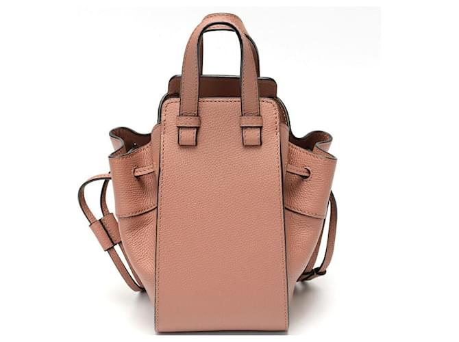 Borsa Hammock Mini Loewe con coulisse Beige - vista 3
