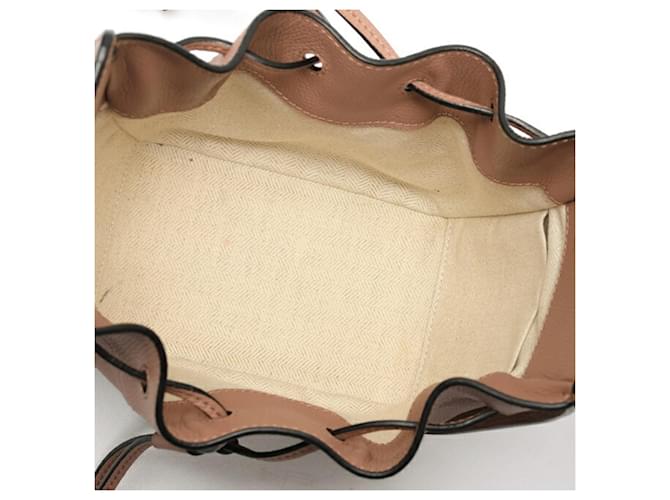 Borsa Hammock Mini Loewe con coulisse Beige - vista 5