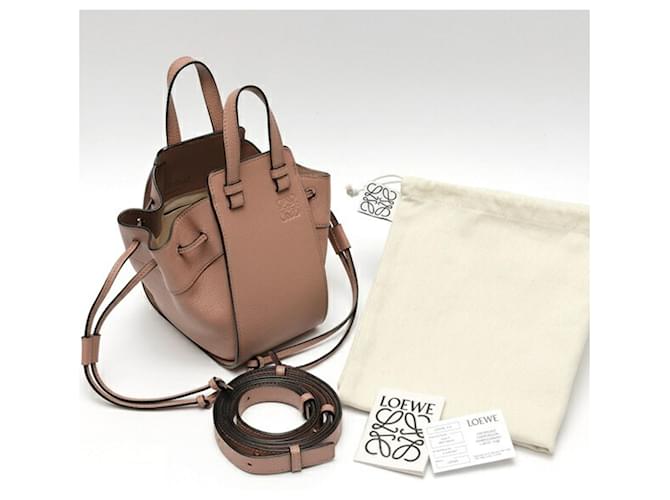 Borsa Hammock Mini Loewe con coulisse Beige - vista 6