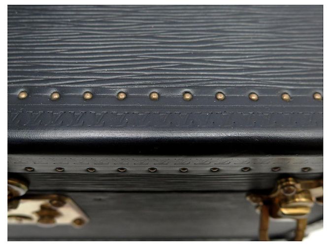 VANITY VINTAGE LOUIS VUITTON MALE BOITE A BOUTEILLES PELLE EPI NERA - vista 13